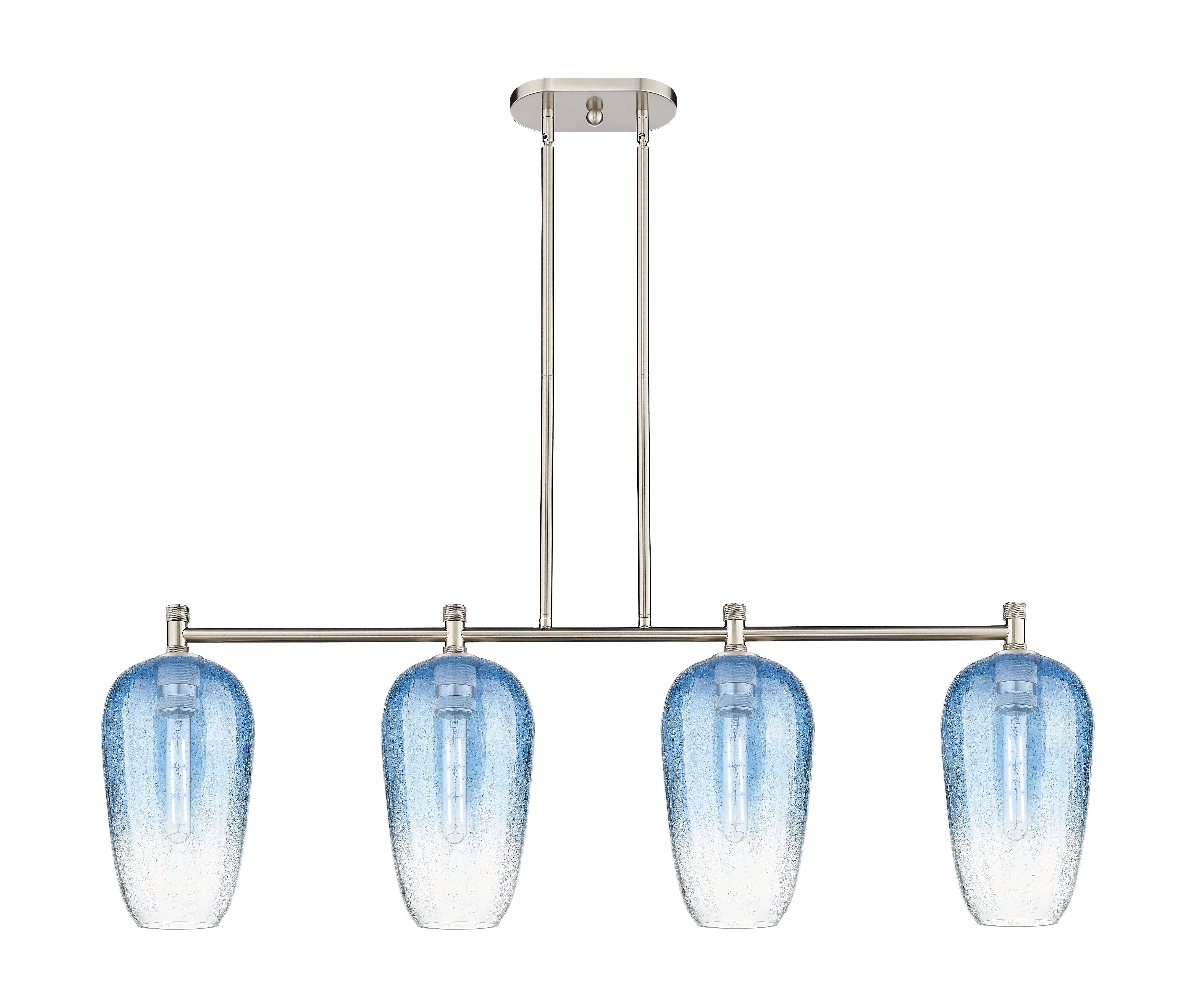 Downtown Urban Island Light Glass Steel Brass
