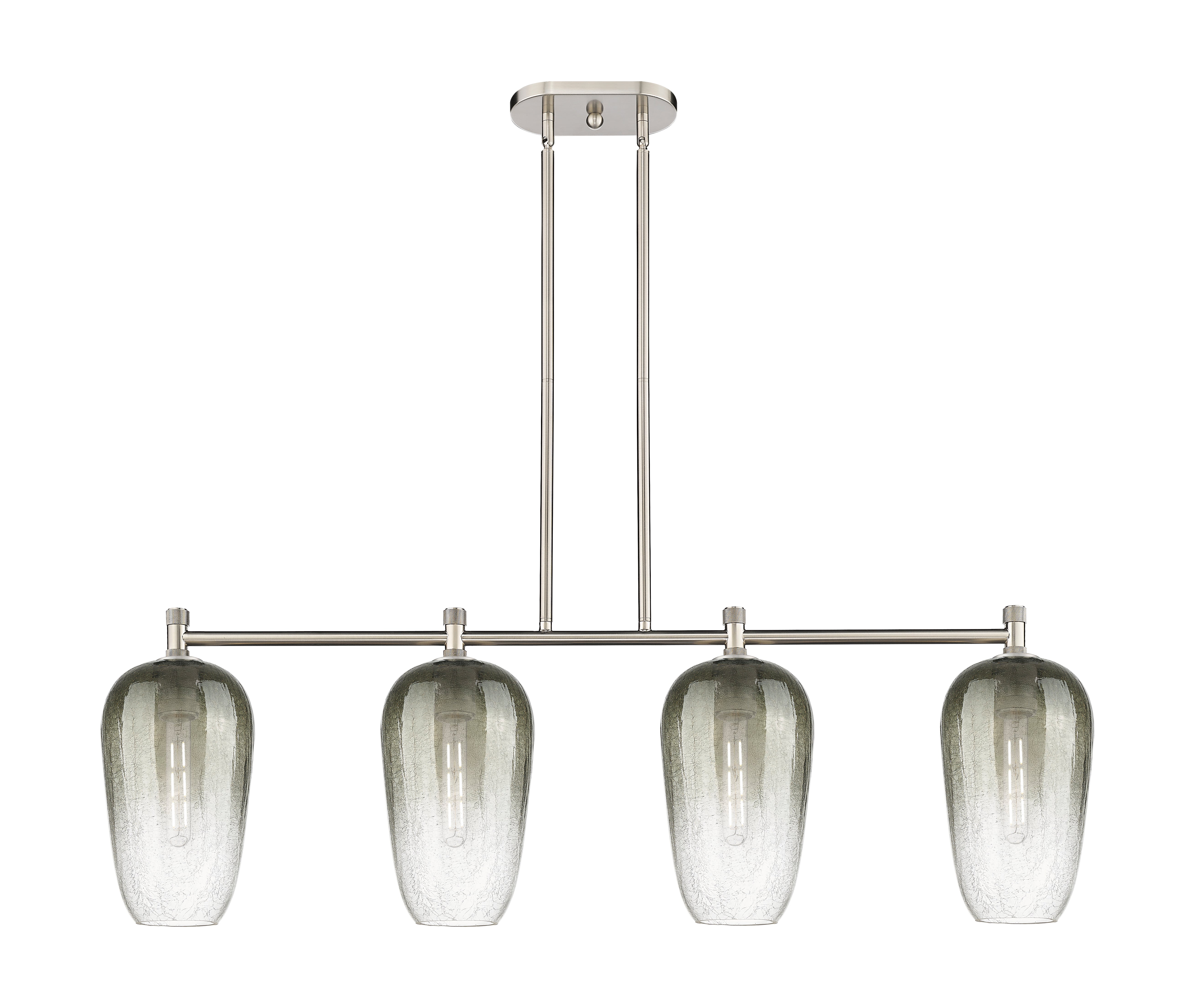Downtown Urban Island Light Glass Steel Brass