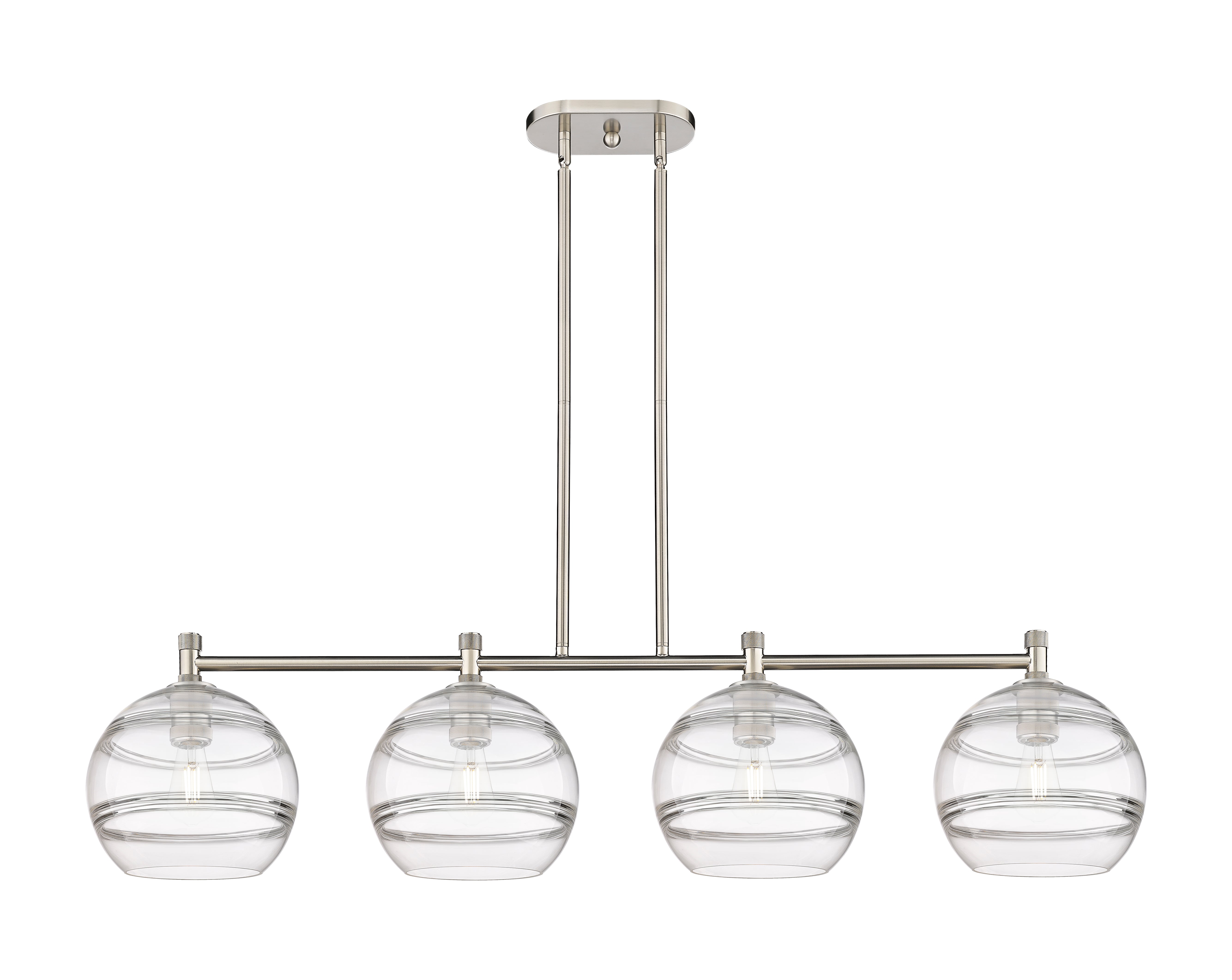 Downtown Urban Island Light Brass Glass