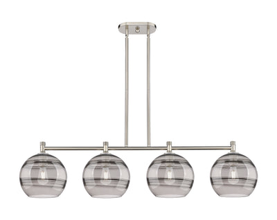 Downtown Urban Island Light Brass Glass