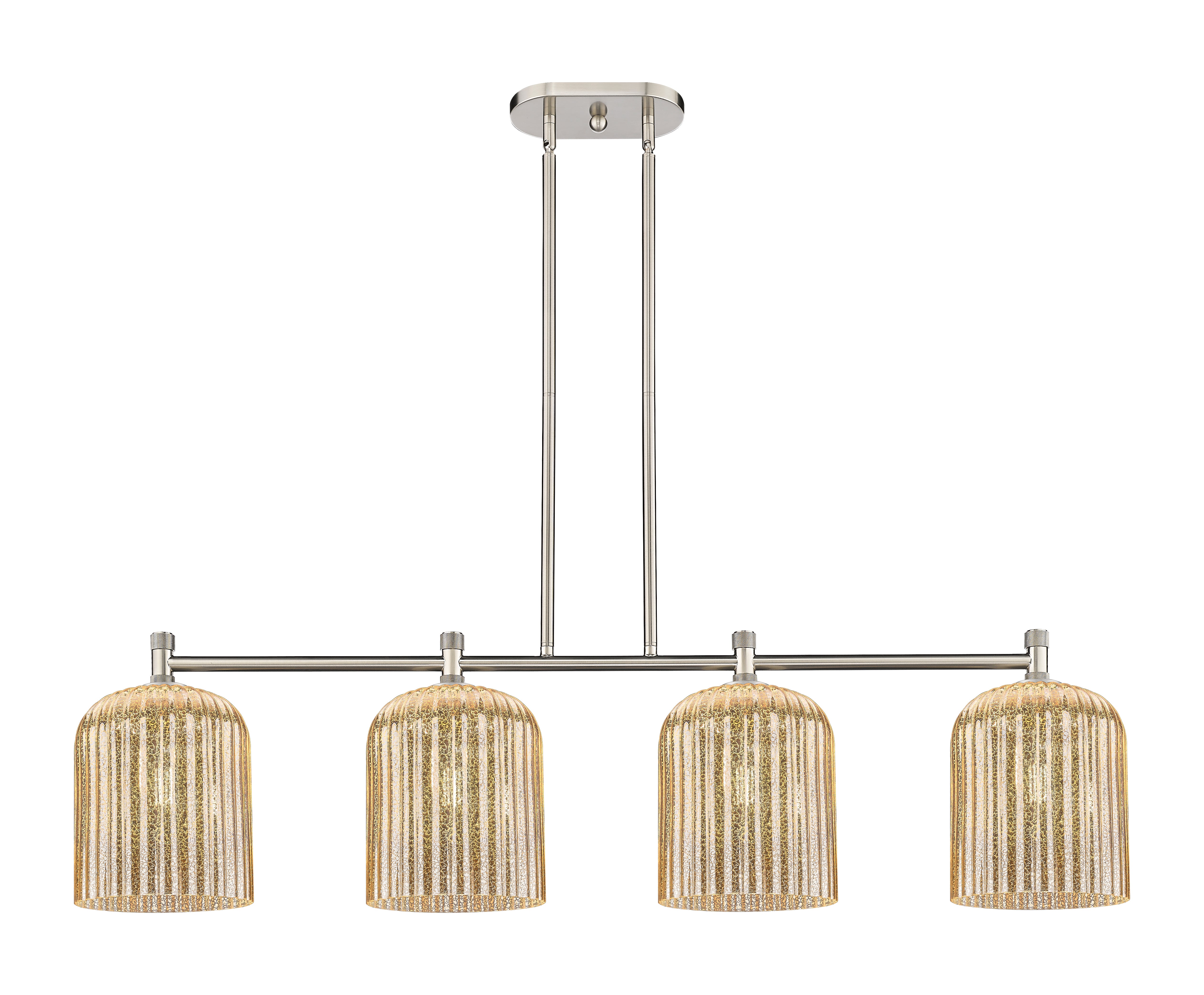 Downtown Urban Island Light Brass Glass