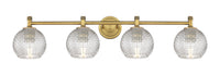 Downtown Urban Bath Vanity Light Three Brass