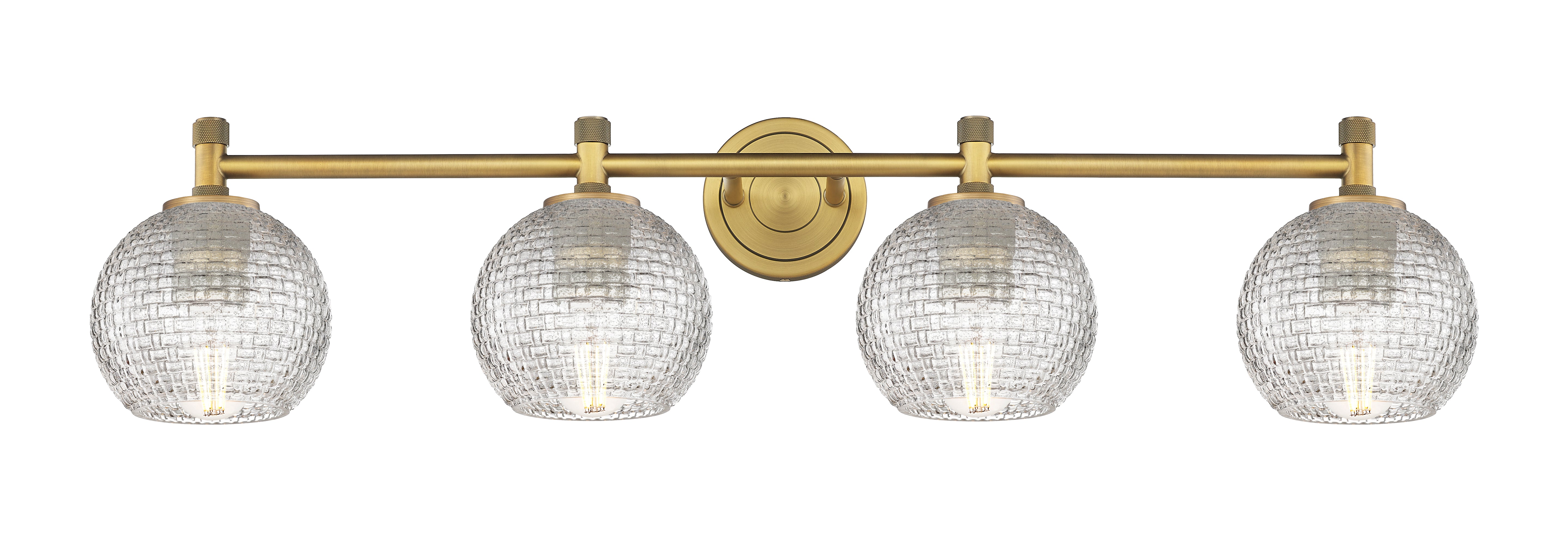 Downtown Urban Bath Vanity Light Three Brass