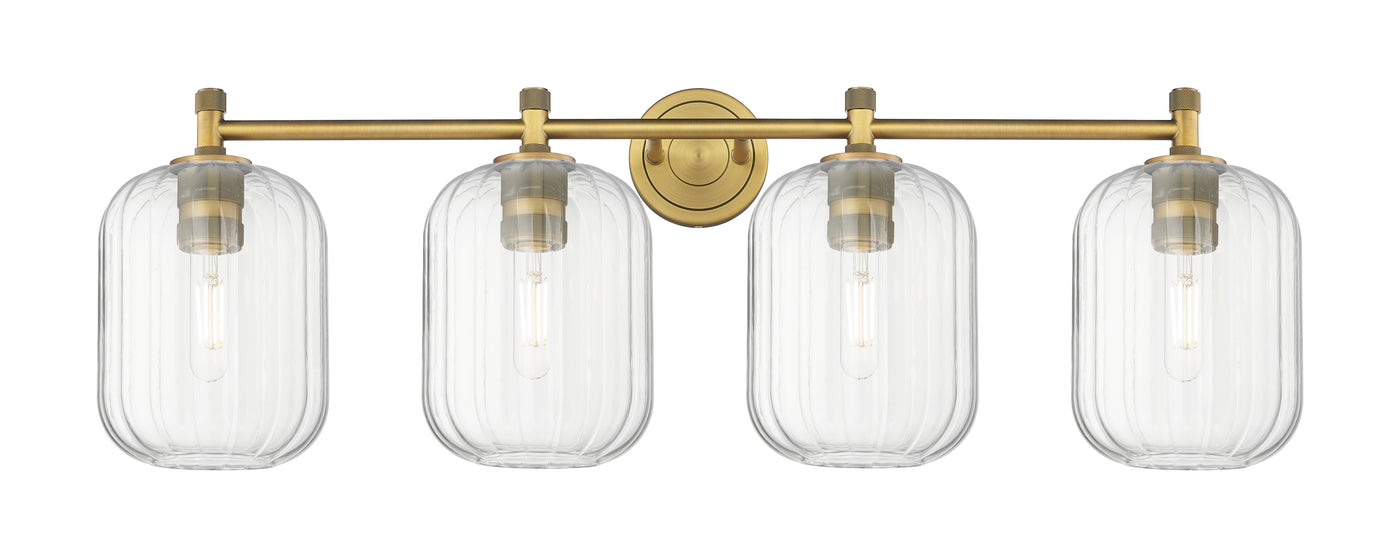 Downtown Urban Bath Vanity Light Brass Glass