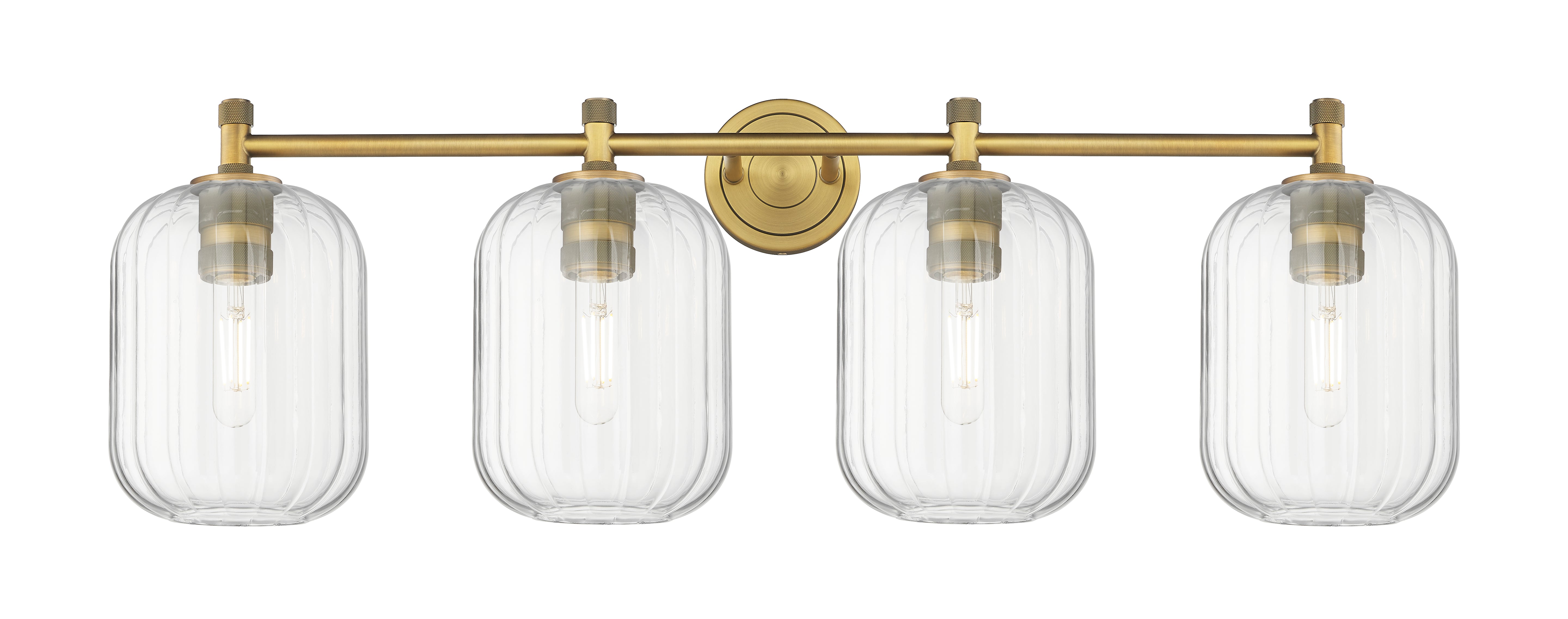 Downtown Urban Bath Vanity Light Brass Glass