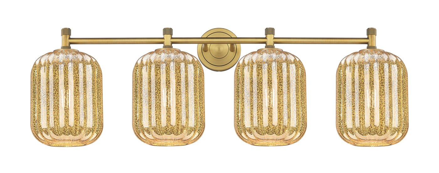 Downtown Urban Bath Vanity Light Brass Glass