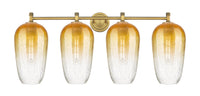 Downtown Urban Bath Vanity Light Brass Glass