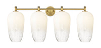 Downtown Urban Bath Vanity Light Brass Glass