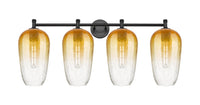 Downtown Urban Bath Vanity Light Brass Glass