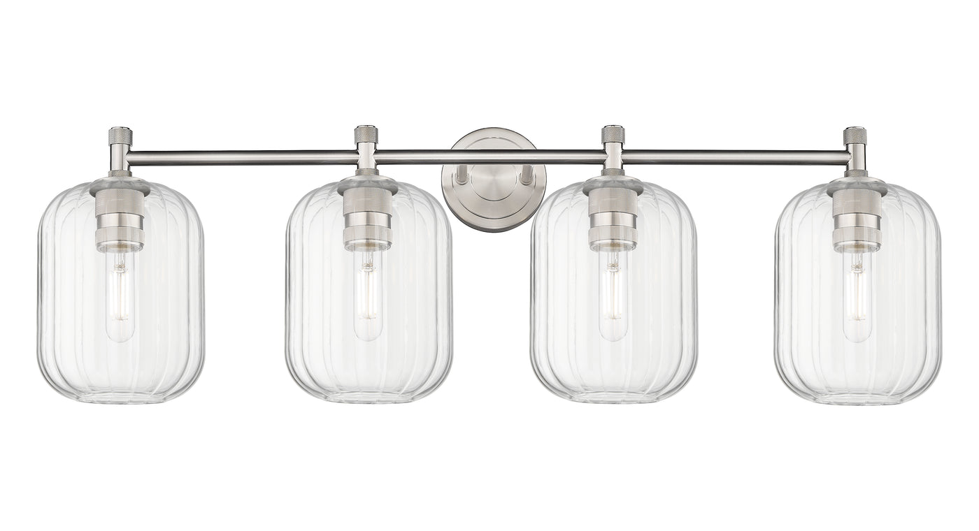 Downtown Urban Bath Vanity Light Brass Glass