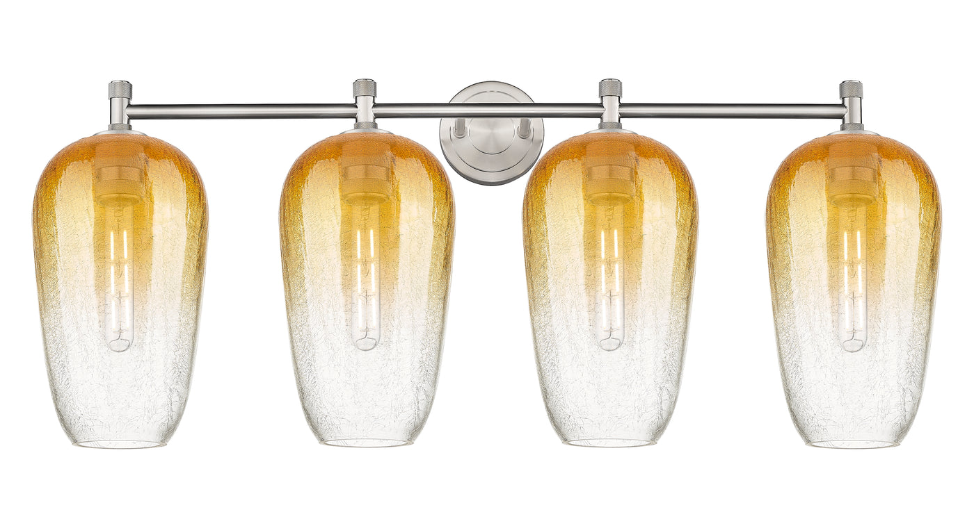 Downtown Urban Bath Vanity Light Brass Glass