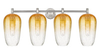 Downtown Urban Bath Vanity Light Brass Glass