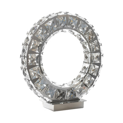 Round Crystal Extravaganza 11" Table Lamp | Led Strip