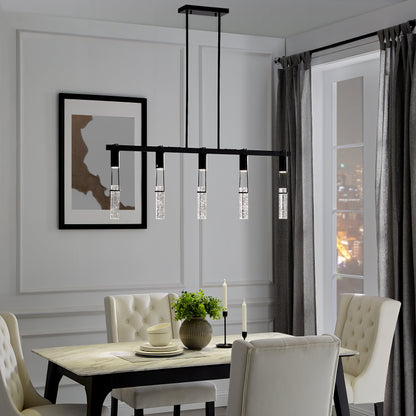 Harmony 5 Light Chandelier | Matte Black