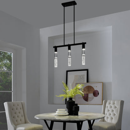 Harmony 3 Light Chandelier | Matte Black