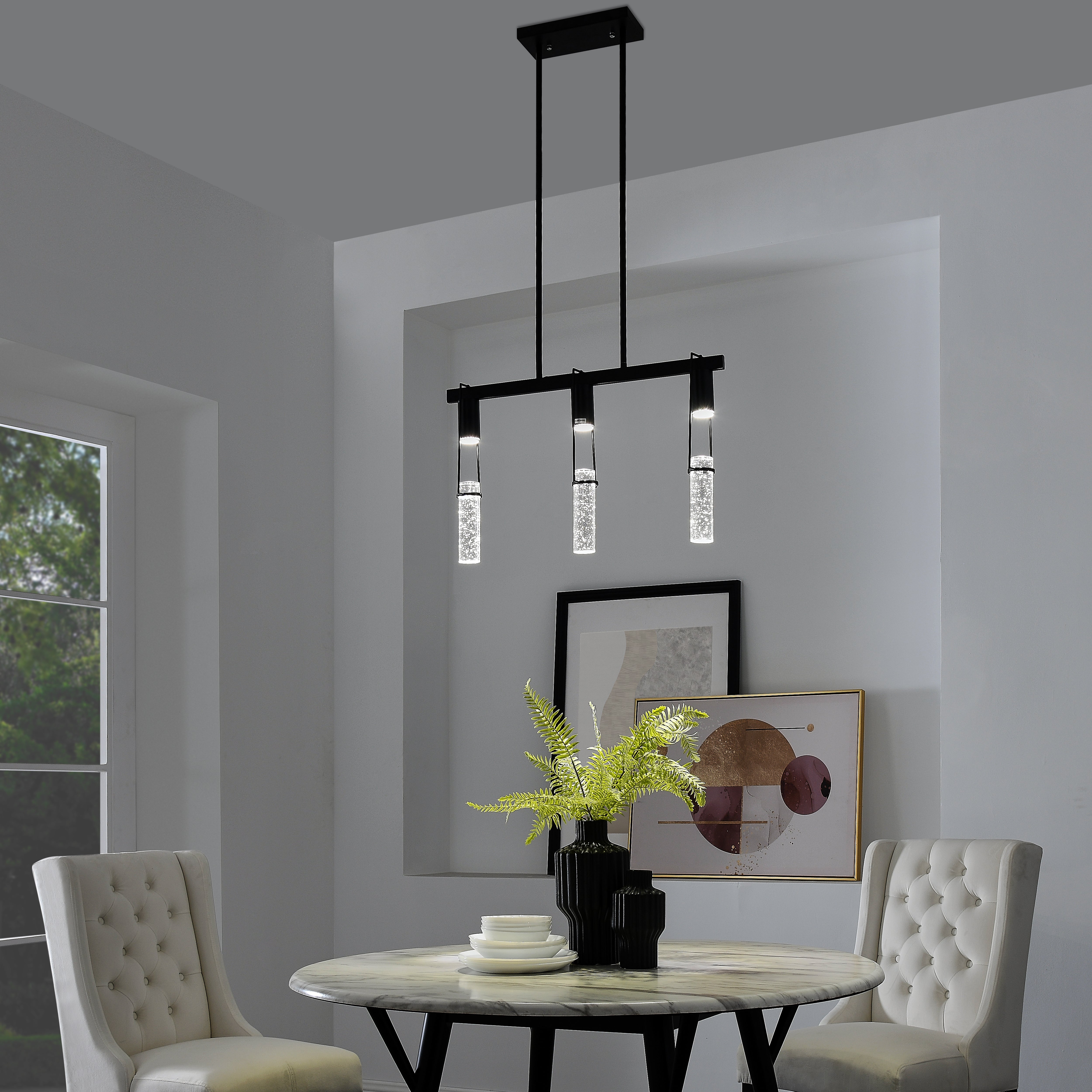 Harmony 3 Light Chandelier | Matte Black