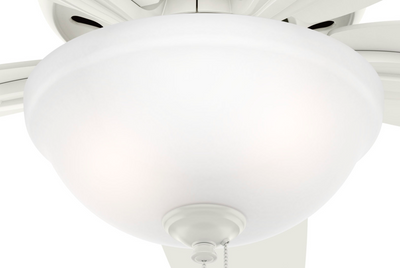 42 inch Newsome Fresh White Low Profile Ceiling Fan with LED Light Kit and Pull Chain