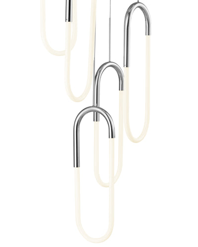 LED Five Clips Chandelier | Chrome