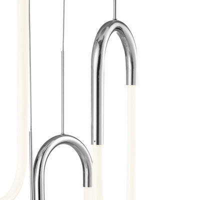 LED Five Clips Chandelier | Chrome