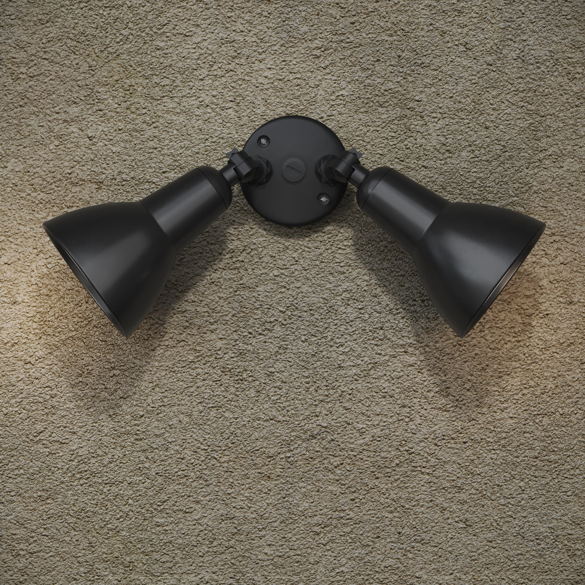 5.25''  Powder Coated Black 2 Light Flood Light