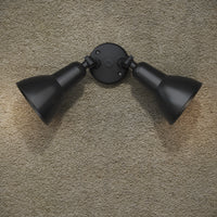 5.25''  Powder Coated Black 2 Light Flood Light