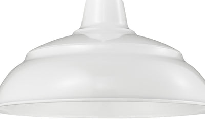 14'' White Metal R Series Warehouse Shade
