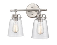 16'' Amberose Brushed Nickel 2 Light Bath Vanity