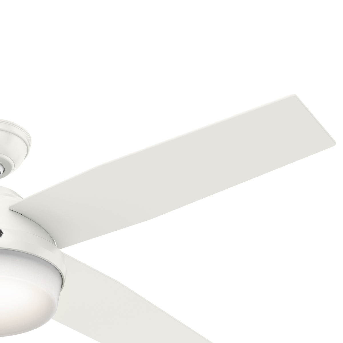 52 inch Dempsey Fresh White Ceiling Fan with LED Light Kit and Handheld Remote