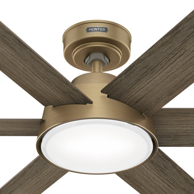 52 inch Donatella Luxe Gold Ceiling Fan with LED Light Kit and Handheld Remote