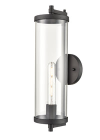 18-inch Beckham Textured Black 1-Light Outdoor Wall Sconce
