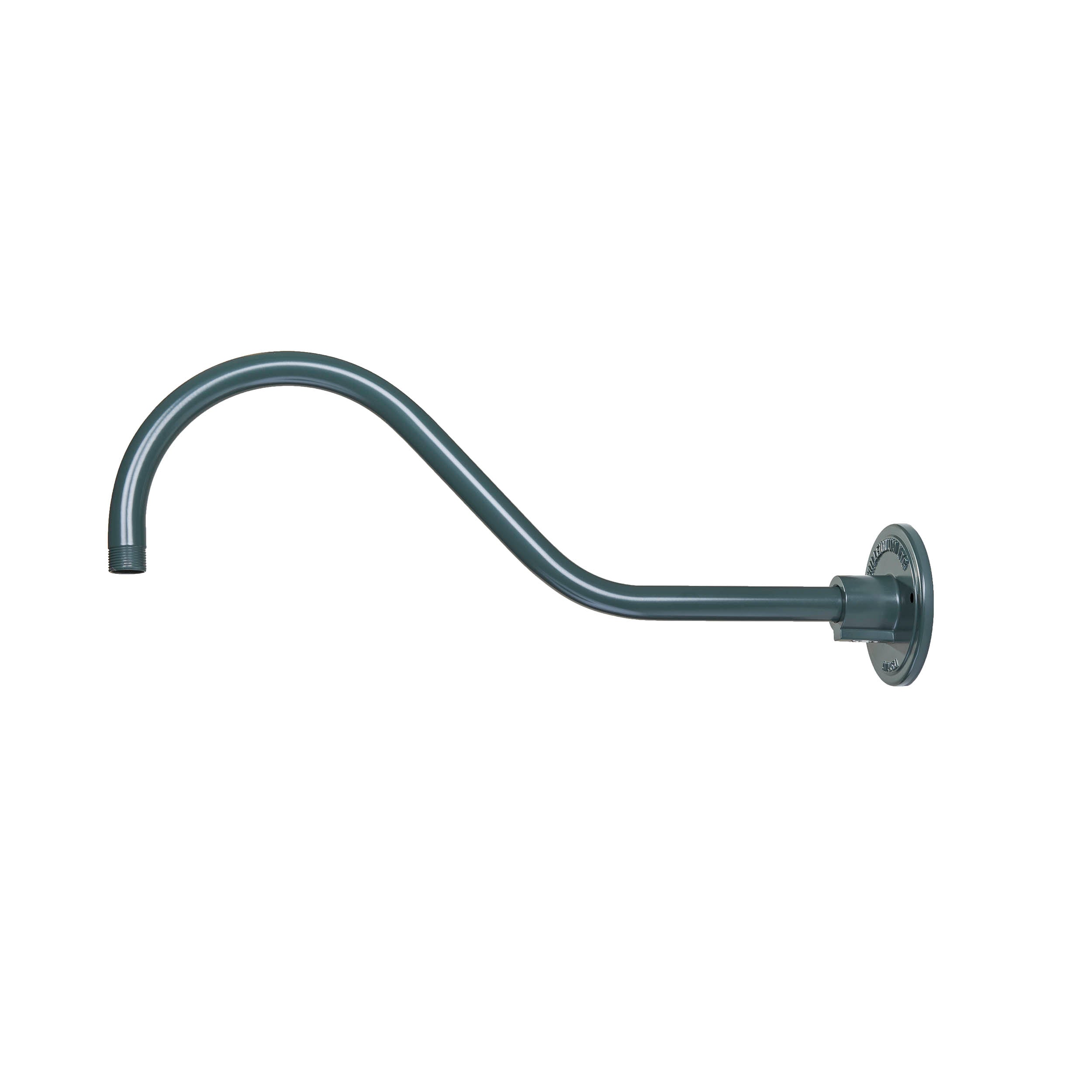 9.5-inch R Series Satin Green Gooseneck Arm with Metal Shade
