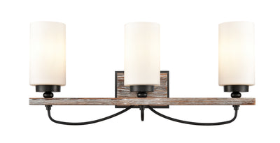 Downtown Urban Bath Vanity Light Glass Wood