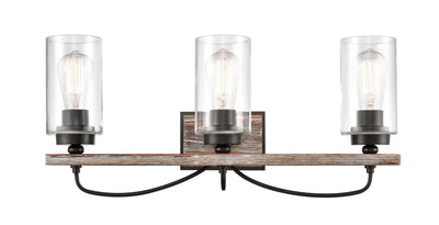 Downtown Urban Bath Vanity Light Glass Wood