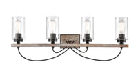 Downtown Urban Bath Vanity Light Wood Steel
