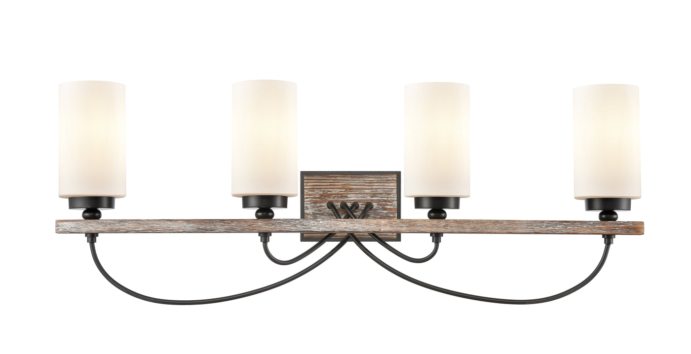 Downtown Urban Bath Vanity Light Glass Steel