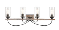 Downtown Urban Bath Vanity Light Glass Steel