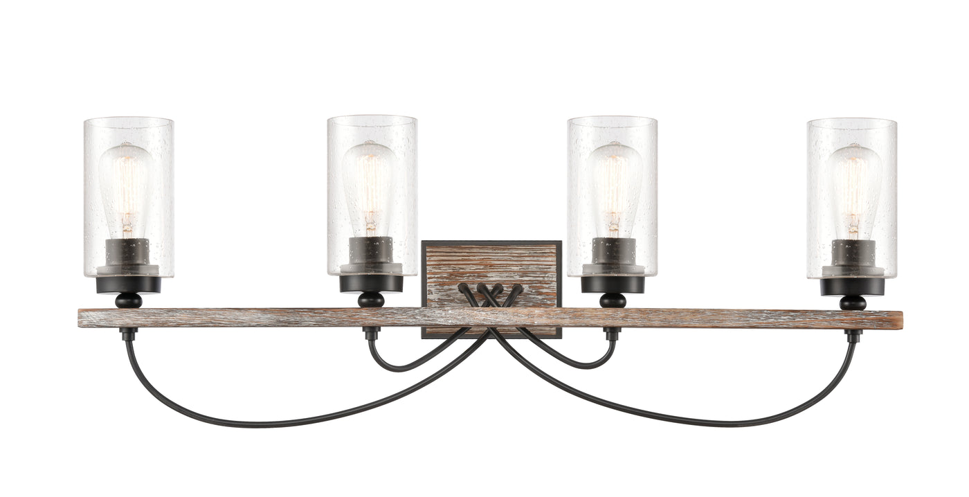 Downtown Urban Bath Vanity Light Wood Steel