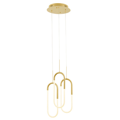 LED Three Clips Chandelier | Sandy Gold