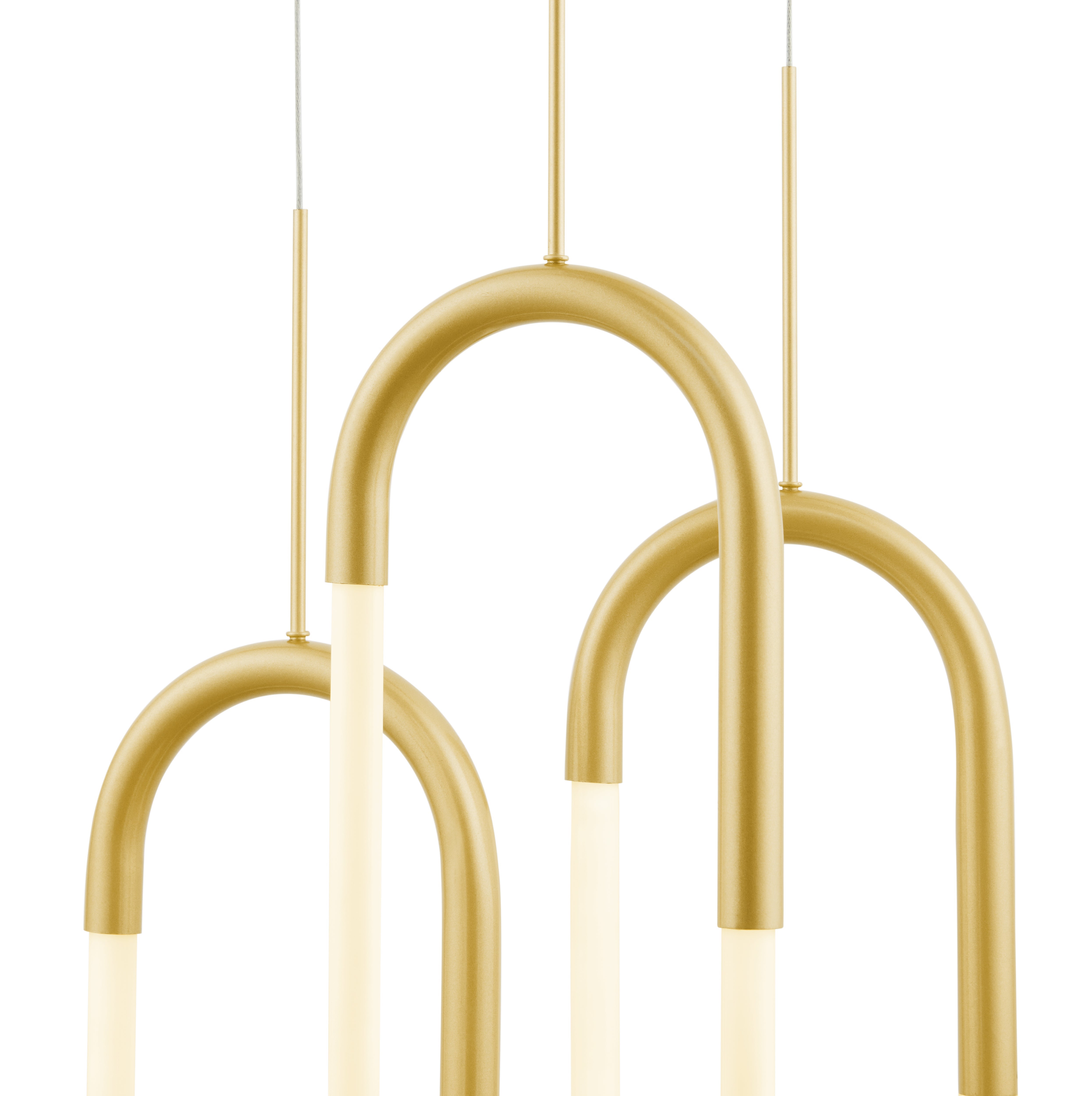 LED Three Clips Chandelier | Sandy Gold