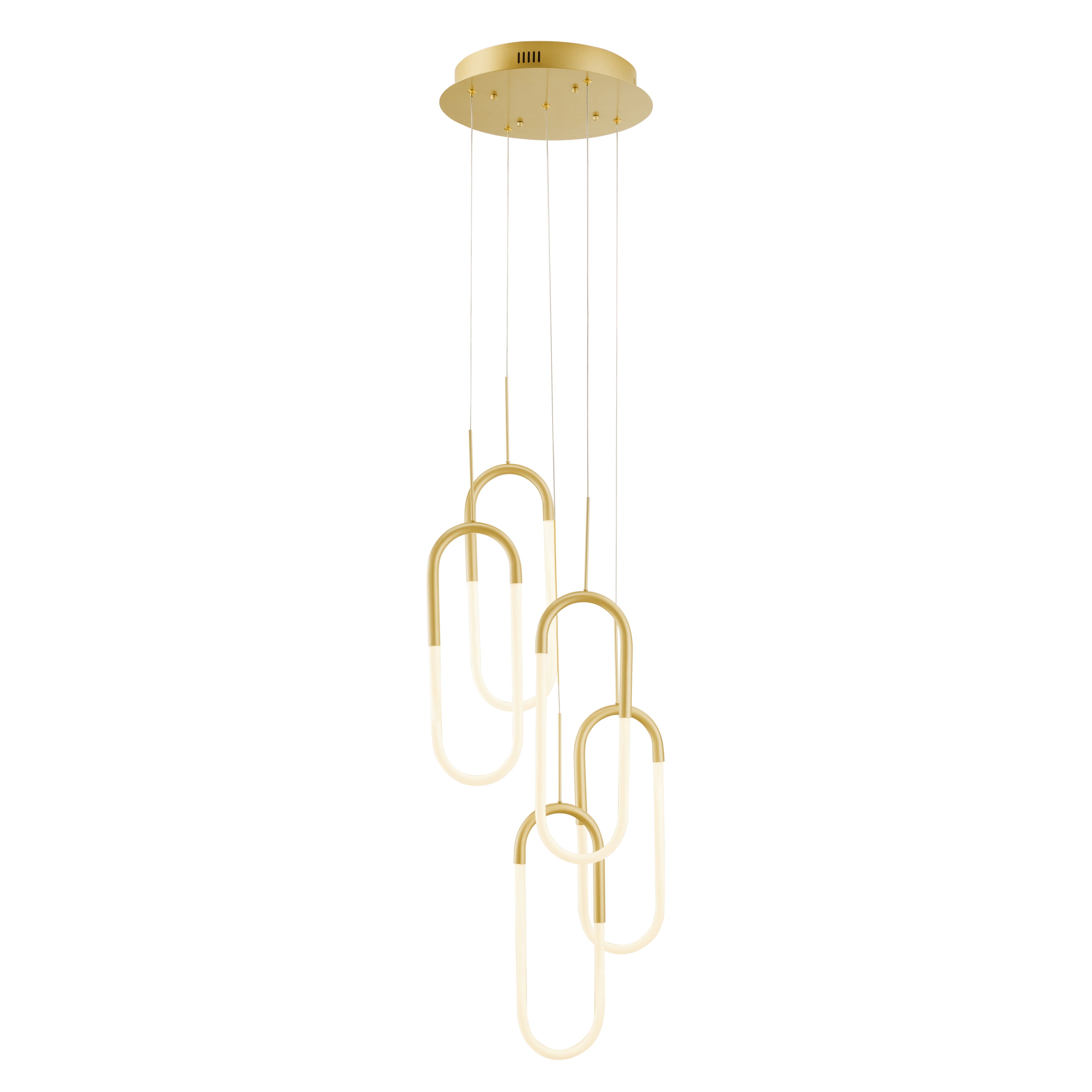 LED Five Clips Chandelier | Sandy Gold