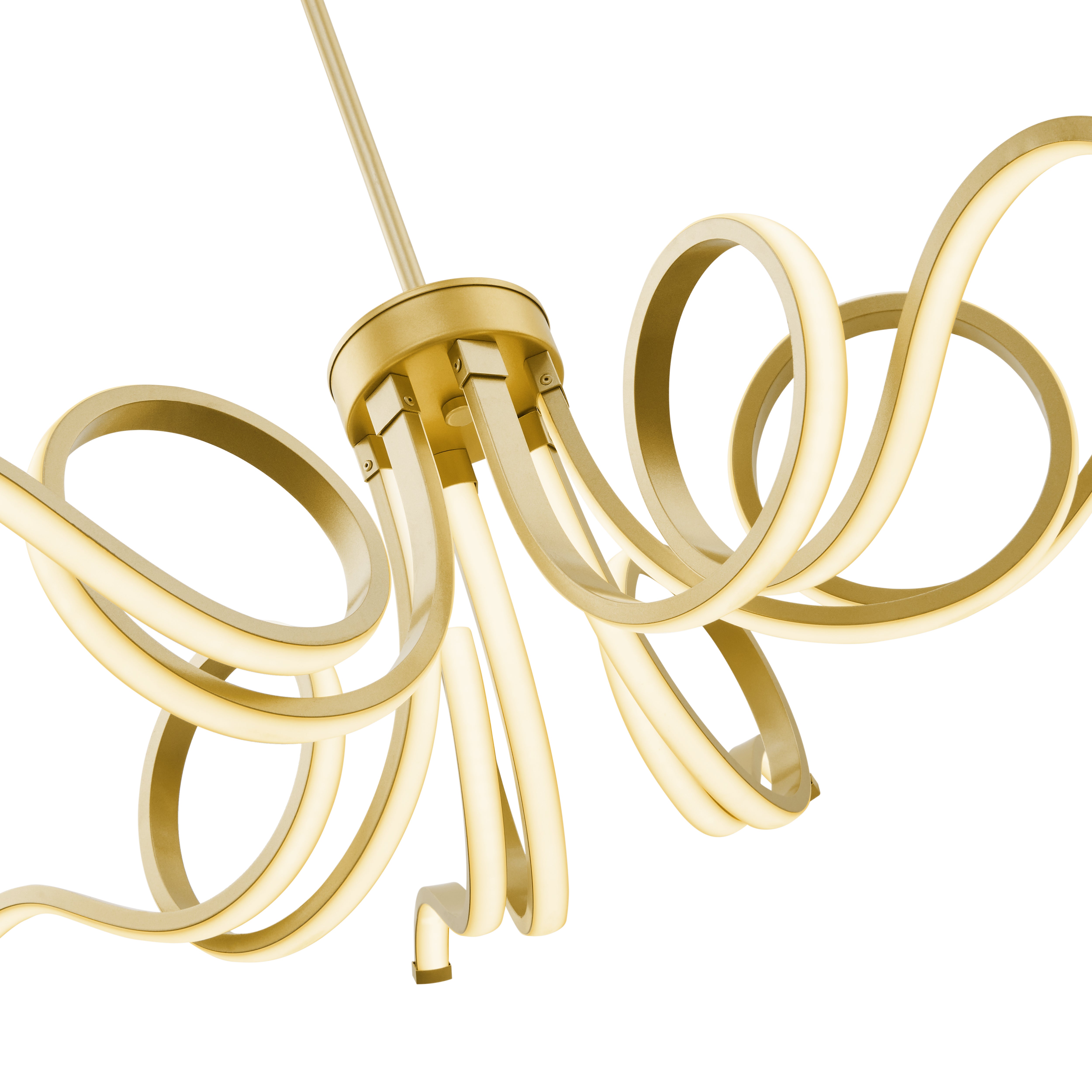 Magnolia LED Adjustable Chandelier | Sandy Gold