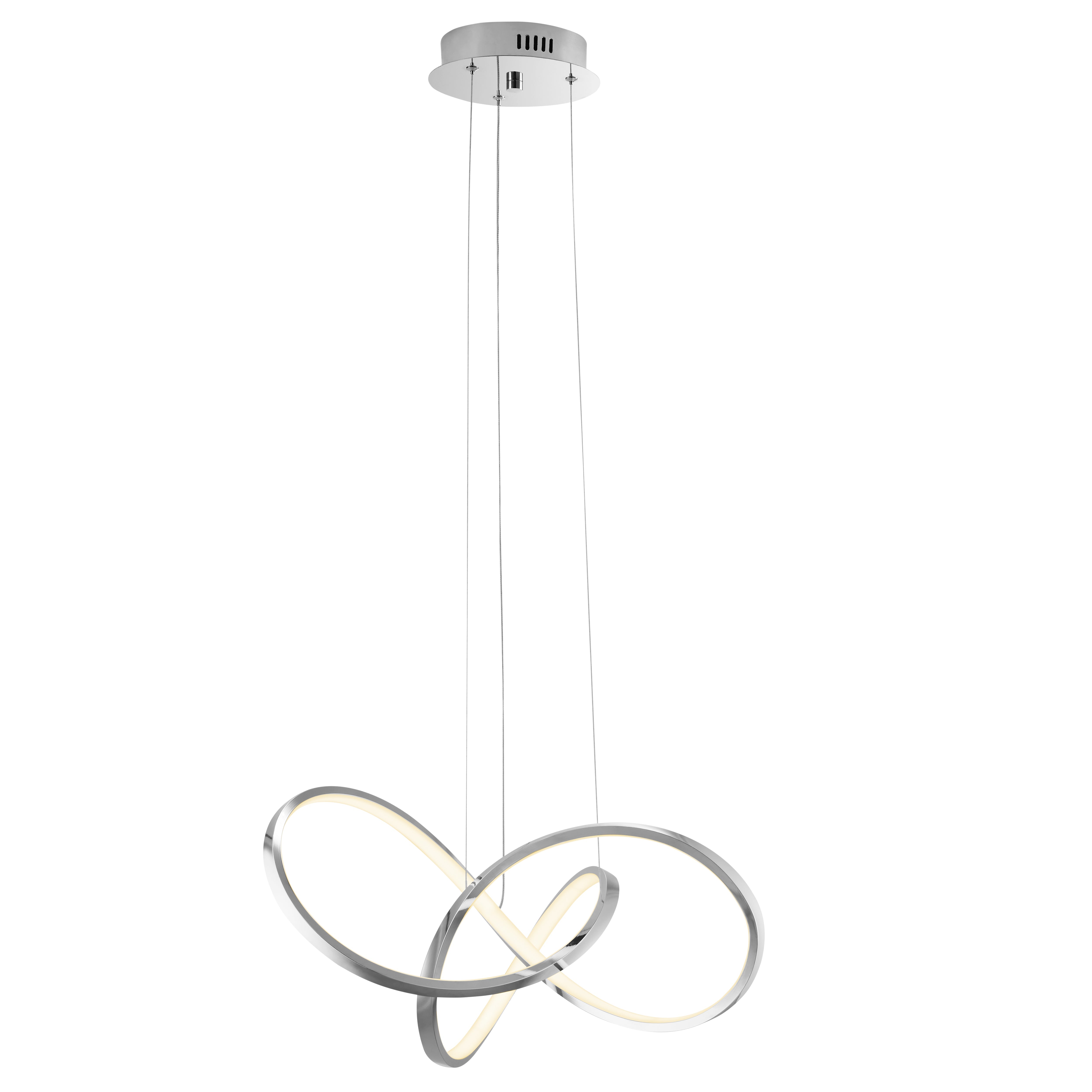 Knotted LED Dimmable Chandelier | Chrome