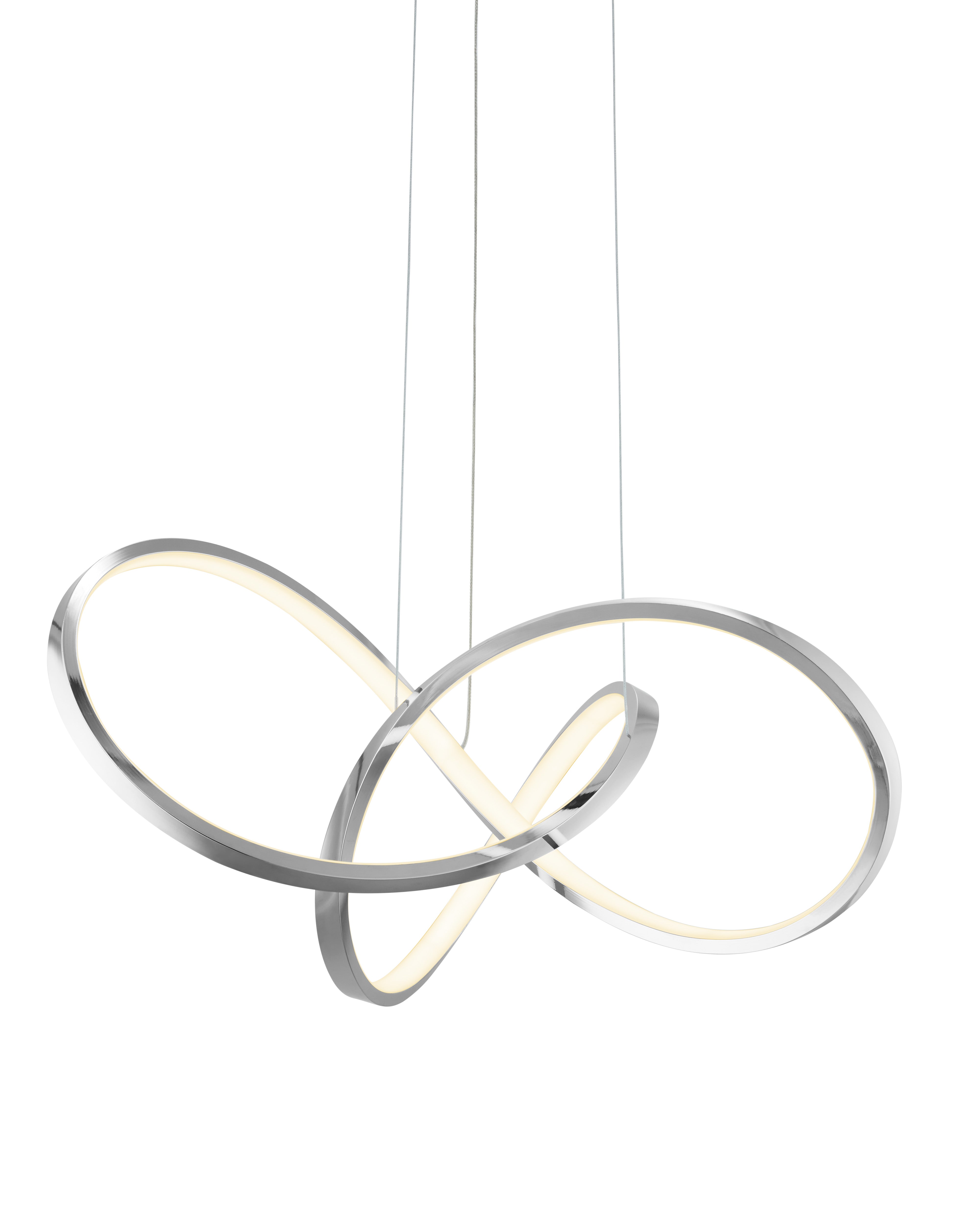 Knotted LED Dimmable Chandelier | Chrome