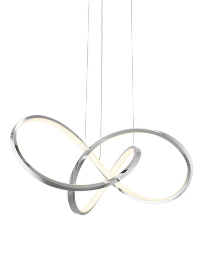 Knotted LED Dimmable Chandelier | Chrome