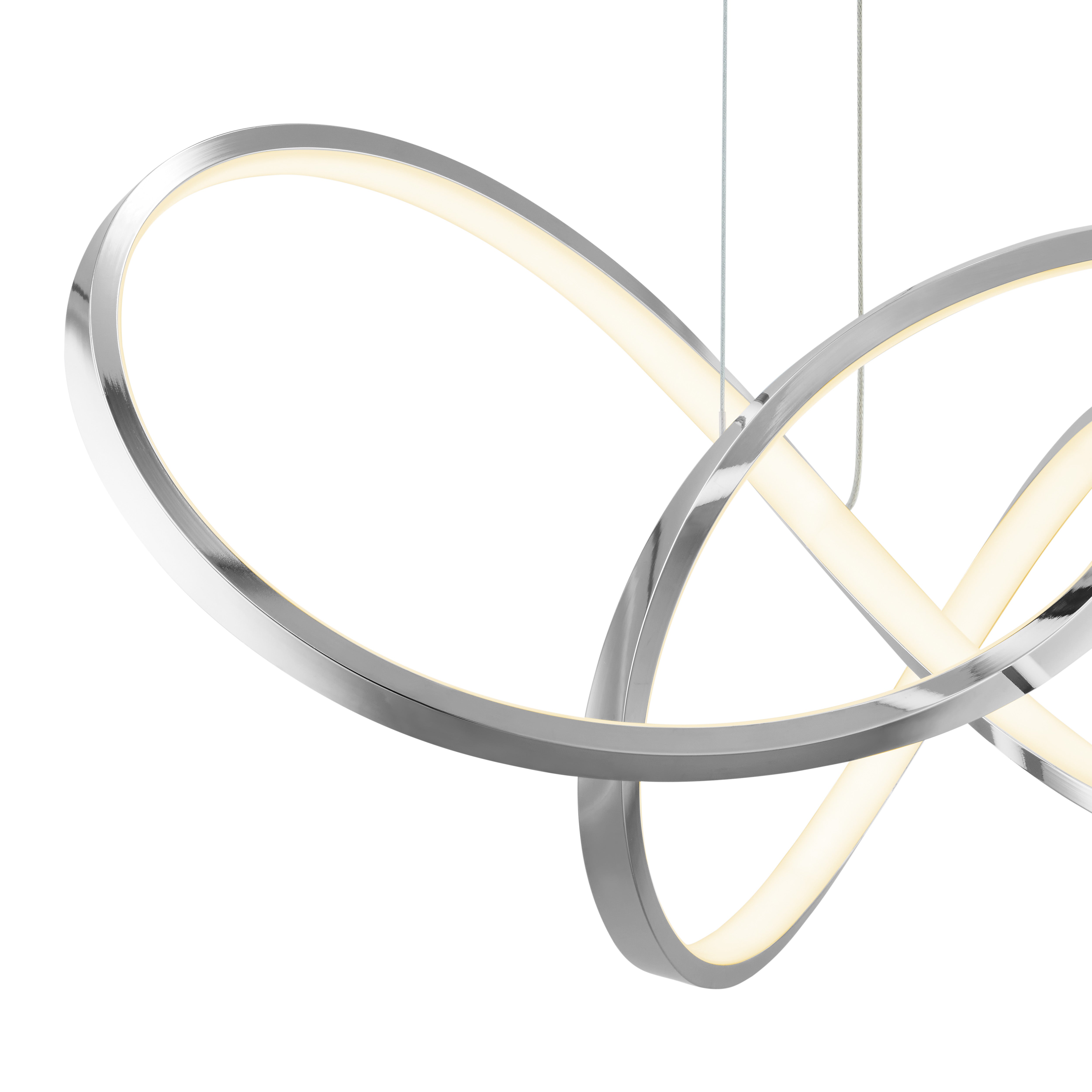 Knotted LED Dimmable Chandelier | Chrome