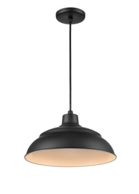 8.25'' R Series Satin Black 1 Light Pendant