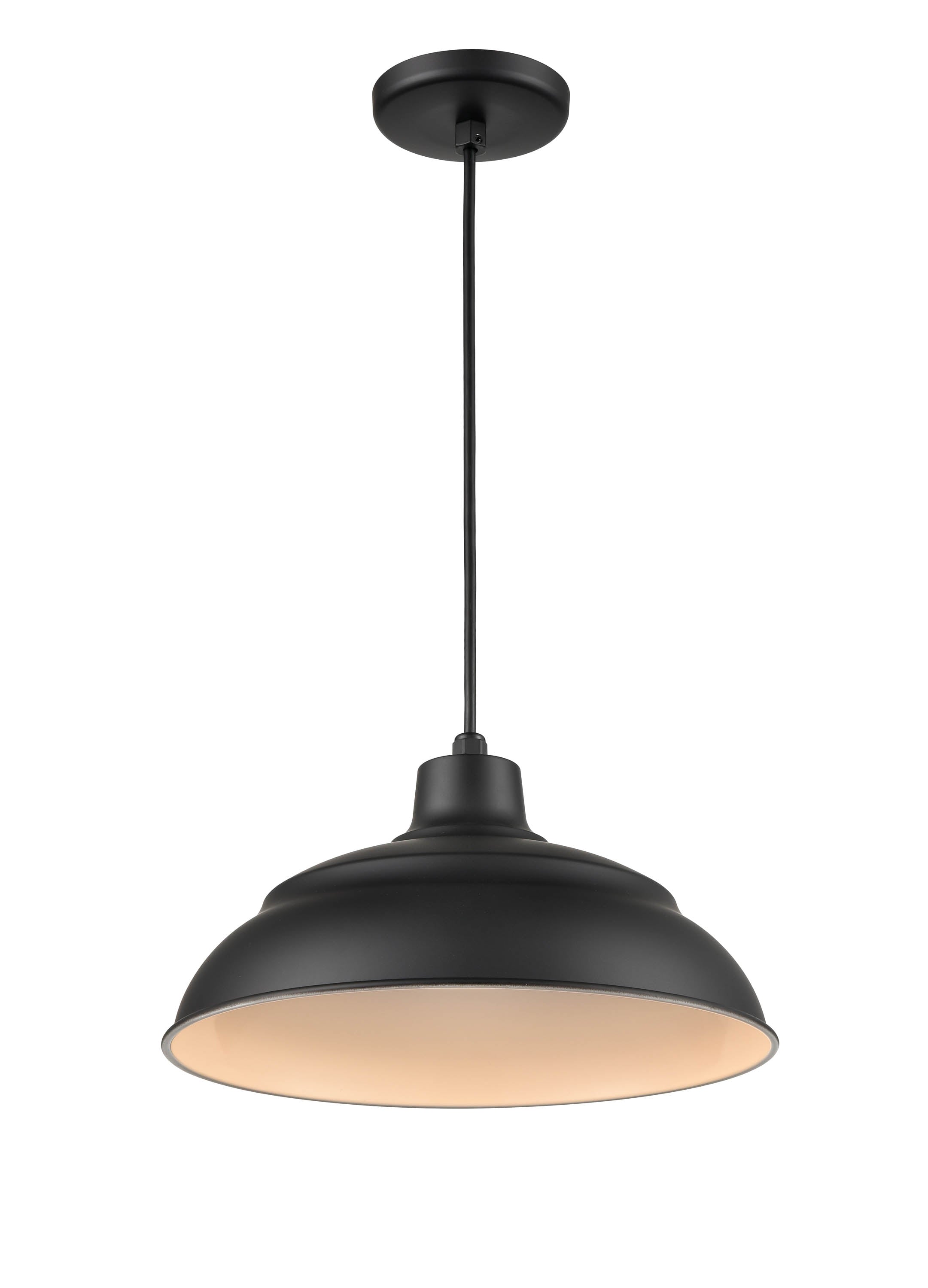 8.25'' R Series Satin Black 1 Light Pendant