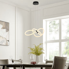 Daisy Matte Black Adjustable LED Chandelier