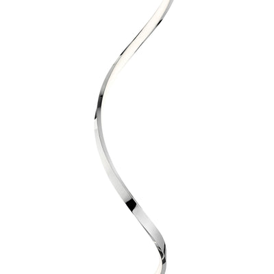 Modern Spiral LED 61" Chrome Floor Lamp | Dimmable Led Strip