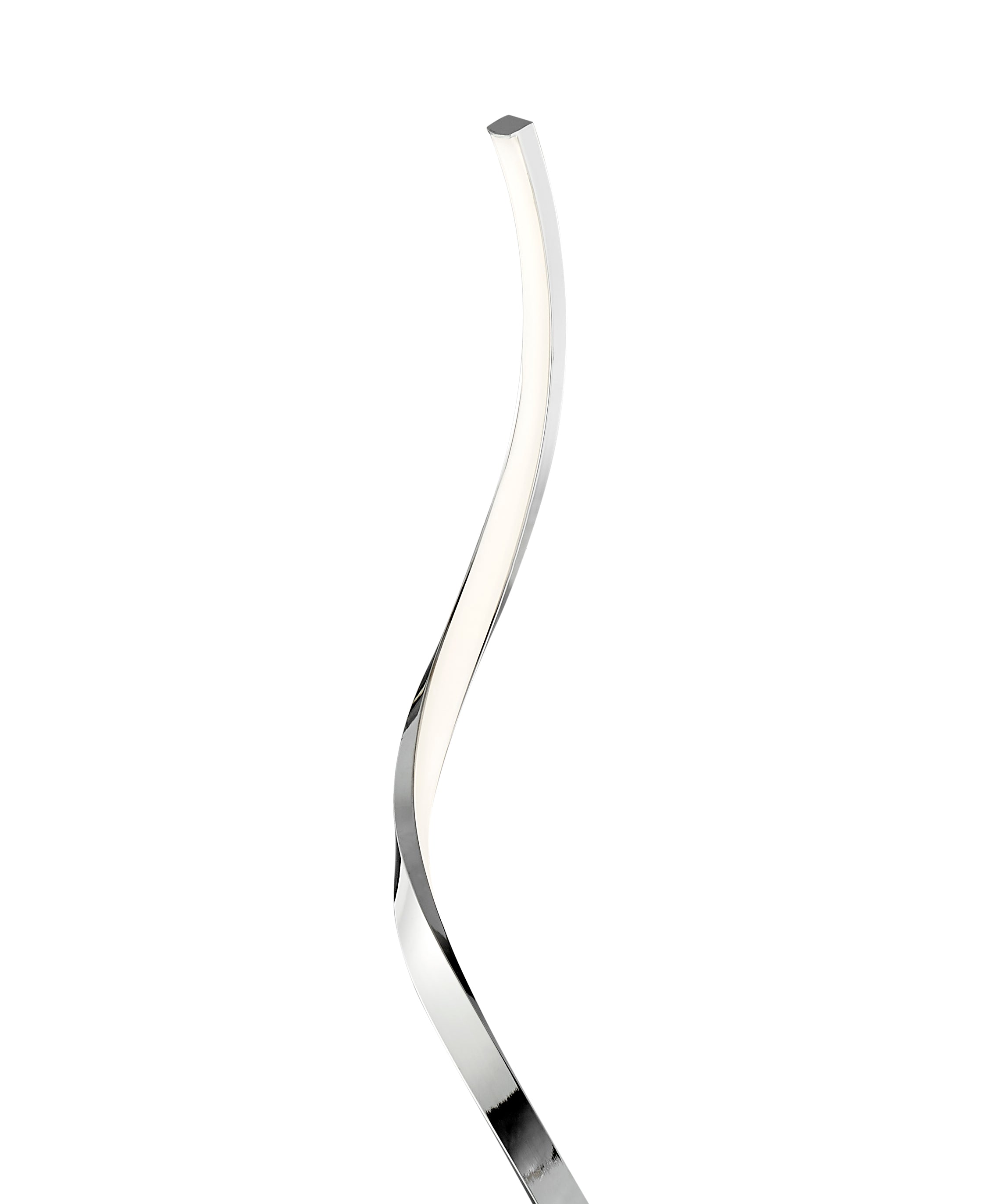 Modern Spiral LED 61" Chrome Floor Lamp | Dimmable Led Strip